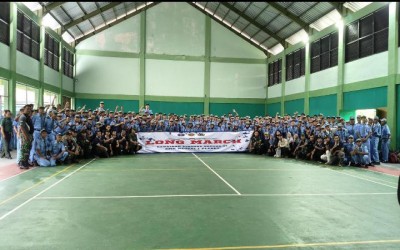 Taruna Mandala Widya SMKN 1 Pleret Tunjukkan Jiwa Disiplin dan Patriotisme melalui Long March Kenaikan Tingkat